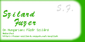 szilard fuzer business card